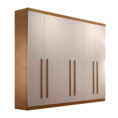 Imagem da oferta Guarda-Roupa Casal Bahia 6 Portas Imbuia e Off White