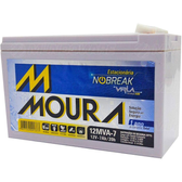 Imagem da oferta Bateria para Nobreak 12V 7Ah Estacionária Tecnologia VRLA AGM Moura