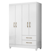 Imagem da oferta Guarda Roupas Solteiro 4 Portas Chile Branco