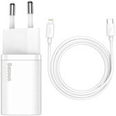 Imagem da oferta Carregador iPhone 11 12 13 14 15 16 Super Si Turbo Pd 20w Baseus + Cabo Pd 20w 1m Branco iphone 11 12 13 14 15 16