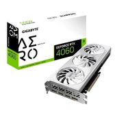 Imagem da oferta Placa de Vídeo RTX 4060 AERO OC Gigabyte NVIDIA GeForce 8GB GDDR6 RGB DLSS Ray Tracing Branco - GV-N4060AERO OC-8GD