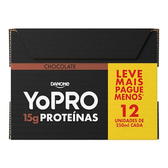 Imagem da oferta YoPRO Bebida Láctea UHT Chocolate 15g de proteínas 250ml - 12 unidades