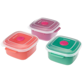 Imagem da oferta Sanremo - Conjunto com 3 Potes Plásticos Herméticos Linha Vac Freezer