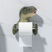 Imagem da oferta 3d dinossauro criativo fixado na parede suporte de papel higiênico para banheiro chuveiro fixado na parede suporte de p