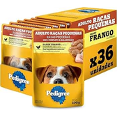 Imagem da oferta Pack Ração Úmida Pedigree Sachê Frango ao Molho para Cães Adultos de Raças Pequenas 100 g - 36 unid