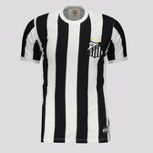 Imagem da oferta Camisa Santos 1984 II Listrada Preta e Branca