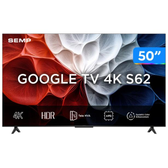 Imagem da oferta Smart TV 50" SEMP 4K UHD LED Google TV AiPQ - 50S62