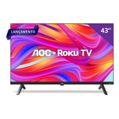 Imagem da oferta Smart TV 43" FULL HD AOC Roku TV 43S504578G HDMI 1 USB Wifi