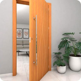 Imagem da oferta Puxador De Porta 1 Metro Inox 304 Escovado Madeira Vidro