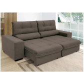 Imagem da oferta Sofá Retrátil Reclinável 4 Lugares Suede Brunello Linoforte