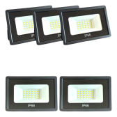 Imagem da oferta Kit 5 Refletor Led 200w Holofote Bivolt Luz Frio 220v