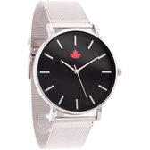 Imagem da oferta Kit Relógio Unissex QUEBEC Analógico QB010 - Prata e Preto + Carteira