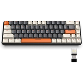 Imagem da oferta YINDIAO Teclado mecânico para jogos K68 60% sem fio Bluetooth 5.0/2.4 GHz receptor USB-C 2 em 1 de modo duplo troca a q