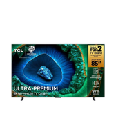 Imagem da oferta Smart TV 85" QLED 4K TCL Mini LED 85C855 com Processador AIPQ Google TV HDR10+ Wi-Fi Bluetooth Google Assistente Dolby V