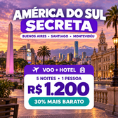 Imagem da oferta Pacote de Viagem América do Sul Secreta - 5 noites 1 pessoa