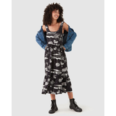 Imagem da oferta Vestido Midi Feminino Tropical Em Viscose Stretch