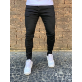 Imagem da oferta Calça Preta Masculina Super Skinny Jeans Com Lycra Estica To