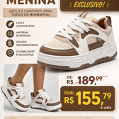 Imagem da oferta Tênis Feminino Via Marte Streetwear Casual Plataforma