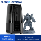 Imagem da oferta ELEGOO MARS 4 ULTRA 9K Mono MSLA Impressora 3D com LCD de 7 "9K de até 150 mm/h Velocidade de impressão Transferência