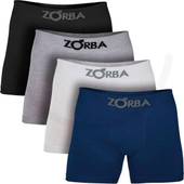 Imagem da oferta Kit 4 Cuecas Boxer sem Costura Algodão Zorba - Masculino