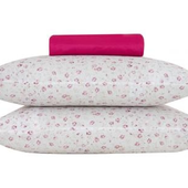 Jogo de Cama Casal 3 Peças Microfibra Floral Pink - La Dotta