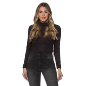 Imagem da oferta Blusa Suede Manga Longa 1009 Zipituka Preto