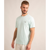 Imagem da oferta camiseta de manga curta gola careca estampa geométrica skate verde claro