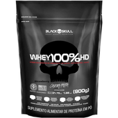 Imagem da oferta Whey Protein Black Skull 100% HD (Refil) Morango - 900g