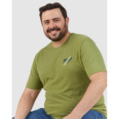 Imagem da oferta Camiseta Masculina Plus Size Estampa Costas Malha Botonê