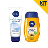 Imagem da oferta Kit Esfoliante Corporal NIVEA + Sabonete Líquido Natural Oil NIVEA 200ml - Cuidados com o Corpo