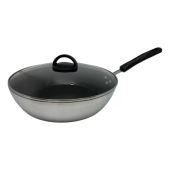 Imagem da oferta Frigideira Alta Wok Antiaderente 30 Cm Tampa De Vidro