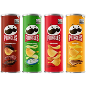 Imagem da oferta Kit 4 Batatas Pringles Queijo 109g + Churrasco - 109g + Creme e Cebola 109g + Original 104g