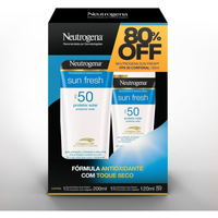 Imagem da oferta Protetor Solar Neutrogena Sun Fresh FPS 50 200ml + Neutrogena Sun Fresh fps 50 120ml