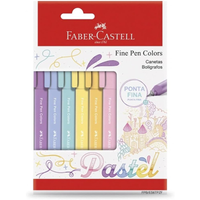 Imagem da oferta canetas Faber-Castell FINE PEN COLORS - PASTEL CTL 6 UNID FPB/ES6TPZF