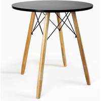 Imagem da oferta Mesa Eiffel Preta Redonda 70cm Sala D Jantar Pés Palito Wood