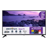 Imagem da oferta Smart Tv Britânia 42&amp;quot&amp;quot Btv42g6fr2cp Roku Tv Dolby Audio Hdmi