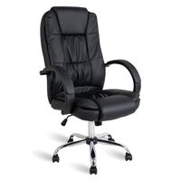 Imagem da oferta Cadeira de escritório Presidente base cromada Mb-C300 Travel Max Preta