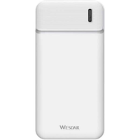 Imagem da oferta Carregador Portátil Power Bank USB 20.000mah Branco S150 Wesdar