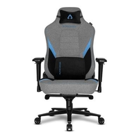 Imagem da oferta Cadeira Gamer Alpha Gamer Phenix Fabric Tecido Até 150kg Apoio de Braço 4D Reclinável Preto e Azul - AGPHENIX-F-GRY-B