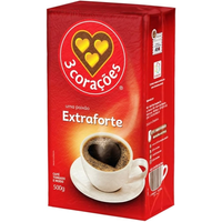 Imagem da oferta 3 Corações Café Torrado e Moído Extra Forte 500g vácuo