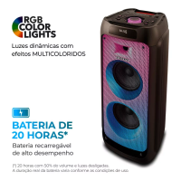 Imagem da oferta Caixa De Som Partybox Aiwa Pb-05 Bluetooth 20h Rgb Usb Tws