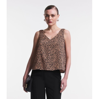 Imagem da oferta Blusa Regata com Decote V e Estampa Animal Print Onça