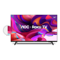 Imagem da oferta Smart Tv 32 polegadas Hd Roku Tv 32s5135/78g Preta Aoc Bivolt