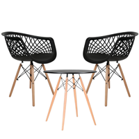 Imagem da oferta Conjunto Mesa 70 cm + 2 Cadeiras Cadeiras Web DSW para Sala de Estar Jantar e Recepção