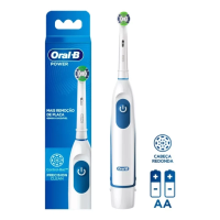 Imagem da oferta Oral-B Power Precision Clean escova de dentes elétrica com 2 pilhas cor branco e azul