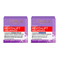 Imagem da oferta Kit Anti-idade L'Oréal Paris Revitalift Hialurônico - Diurno + Noturno