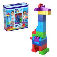 Imagem da oferta Blocos de Montar - Mega Bloks - Sacola com 80 Peças - Azul - Fisher-Price