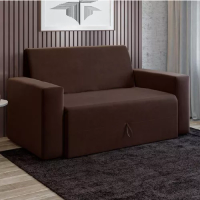 Imagem da oferta Sofá Cama 2 lugares Pratik 5000 Mamflex Marrom Suede