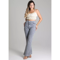 Imagem da oferta Calca Jeans Feminina Sawary* Wide Leg Petit_277942