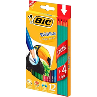 Imagem da oferta Lápis de Cor BIC Evolution 12 cores + 4 Lápis de Escrever 902545 1 unidade